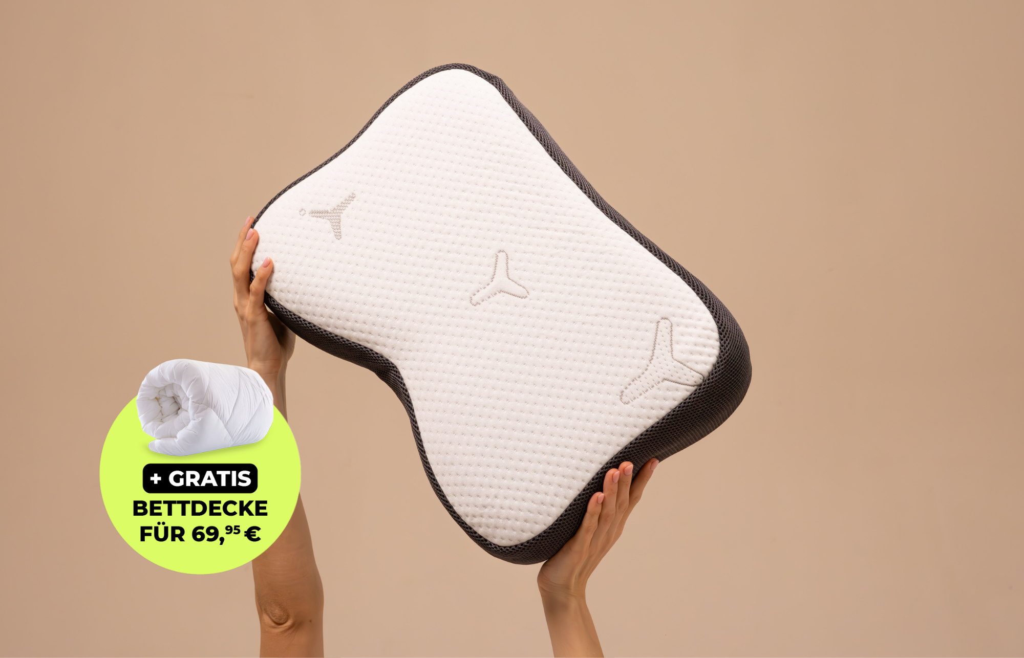 ReCharge Nackenkissen mit Bambus-Aktivkohle und Visco Schaum