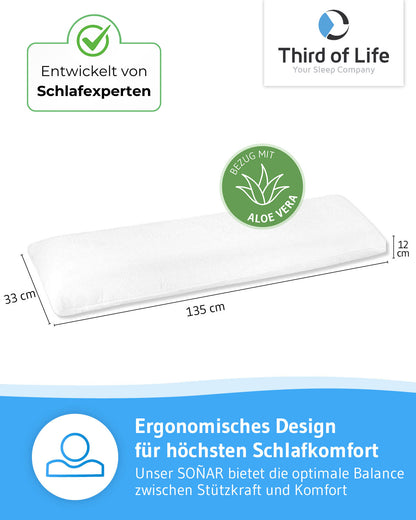 SOÑAR Partnerkissen mit Aloe Vera Bezug aus Visco Schaum