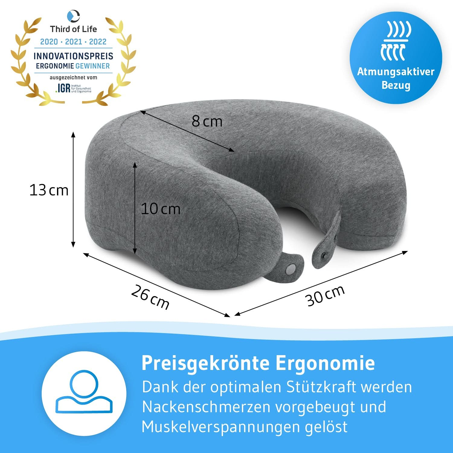 Nackenhörnchen RONDAR mit FlexiFit Bezug - Third of Life