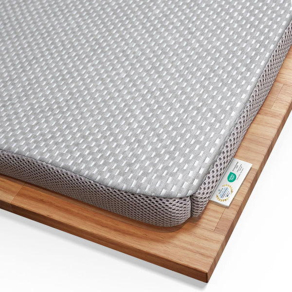 Topper RenewON - Ergonomic memory foam mattress topper with anti-static & anti-bacterial graphene cover - Third of Life