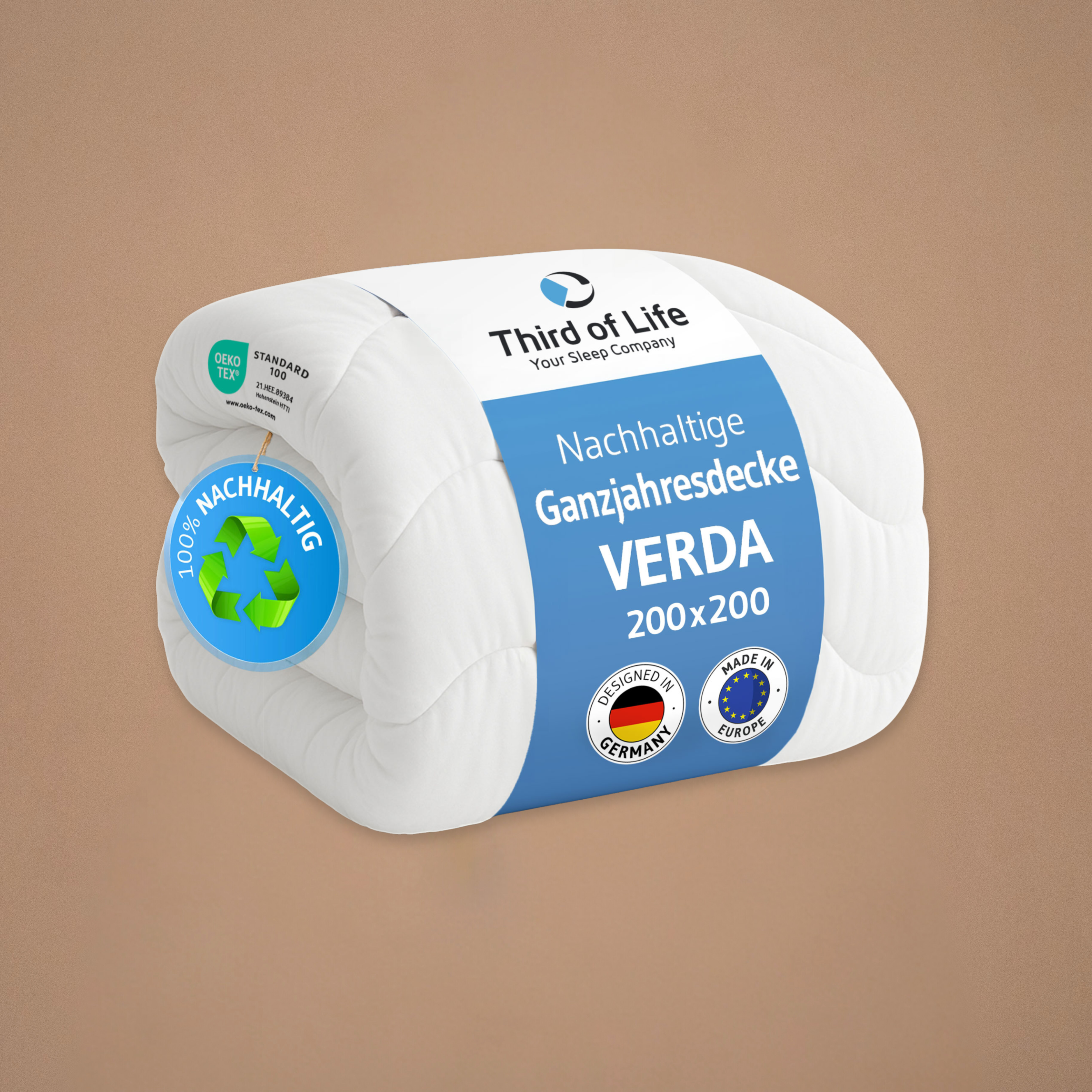 Nachhaltige Ganzjahresdecke VERDA aus 100% recyceltem Material - Third of Life