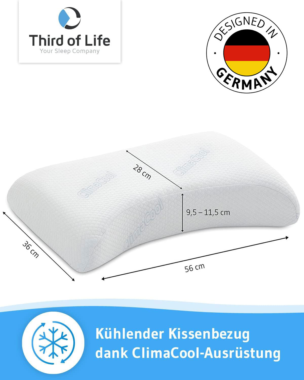 VITAL ice kühlendes Nackenstützkissen mit ClimaCool Bezug
