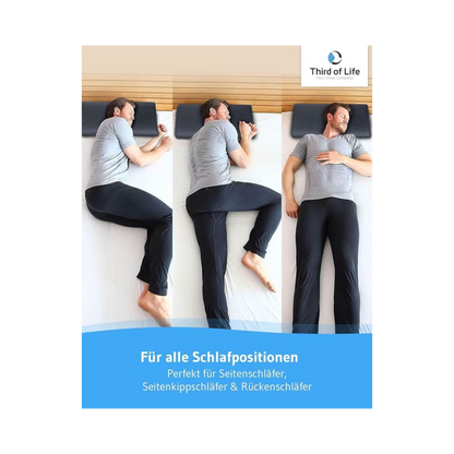 HADAR Nackenstütz-Kopfkissen, höhenverstellbar und ergonomisch aus Visco Schaum