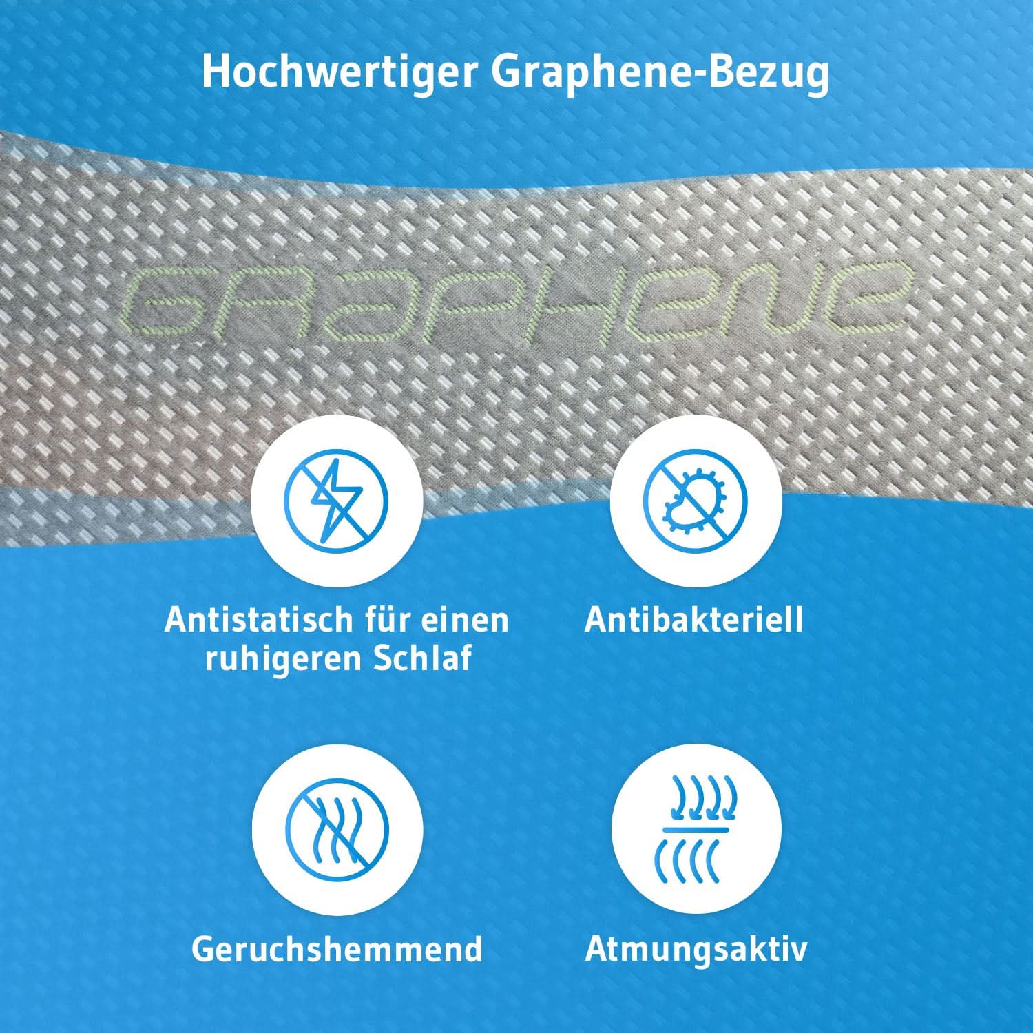 Topper RenewON - Ergonomische Matratzentopper aus Memory-Schaum mit Anti-Statischer & Anti-Bakterieller Graphene-Bezug - Third of Life