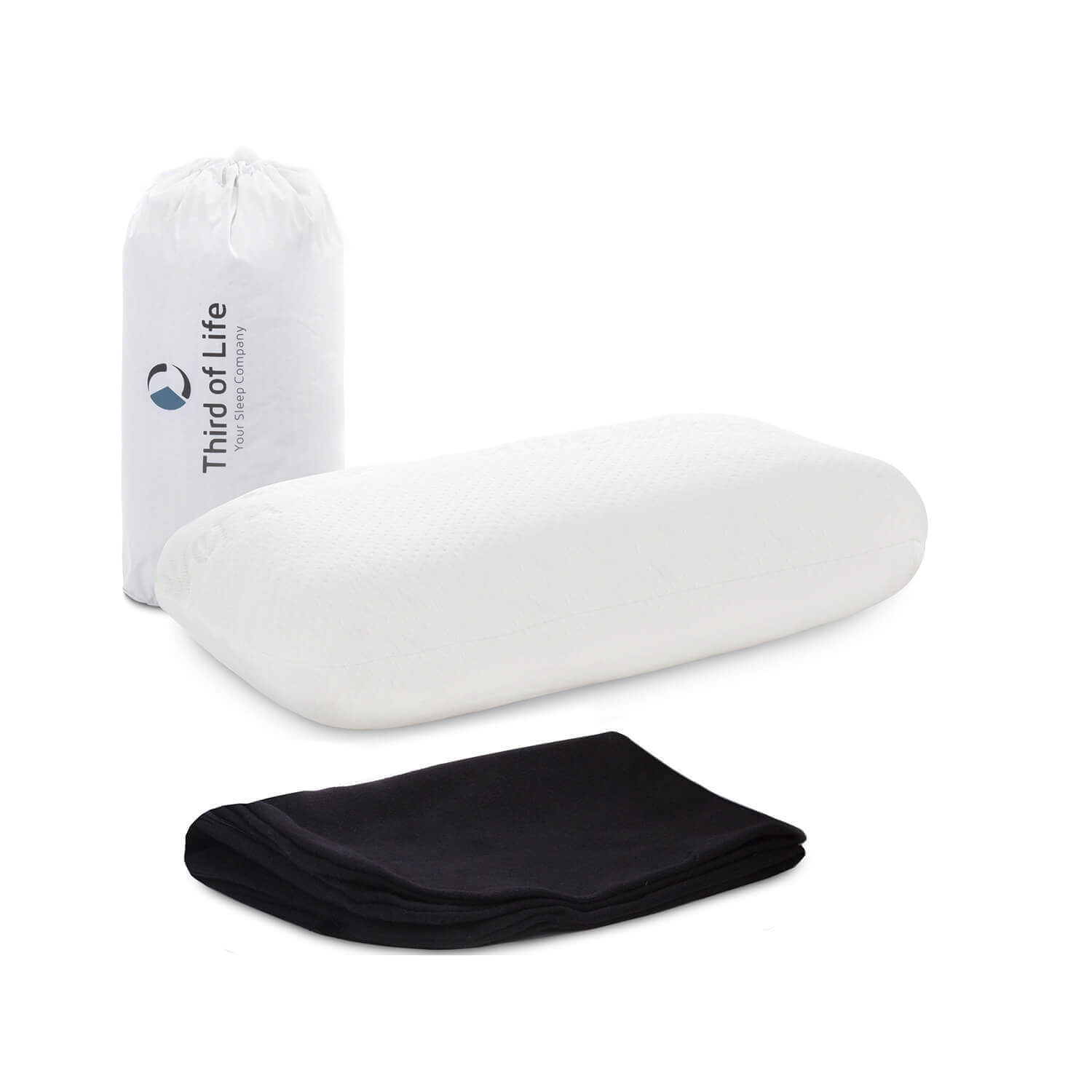 Reisekissen VOLAR Aloe Vera, ergonomisches Nackenkissen für unterwegs aus Visco-Schaum mit Aloe Vera BezugThermo-Bezug, 40 x 25 cm - Third of Life