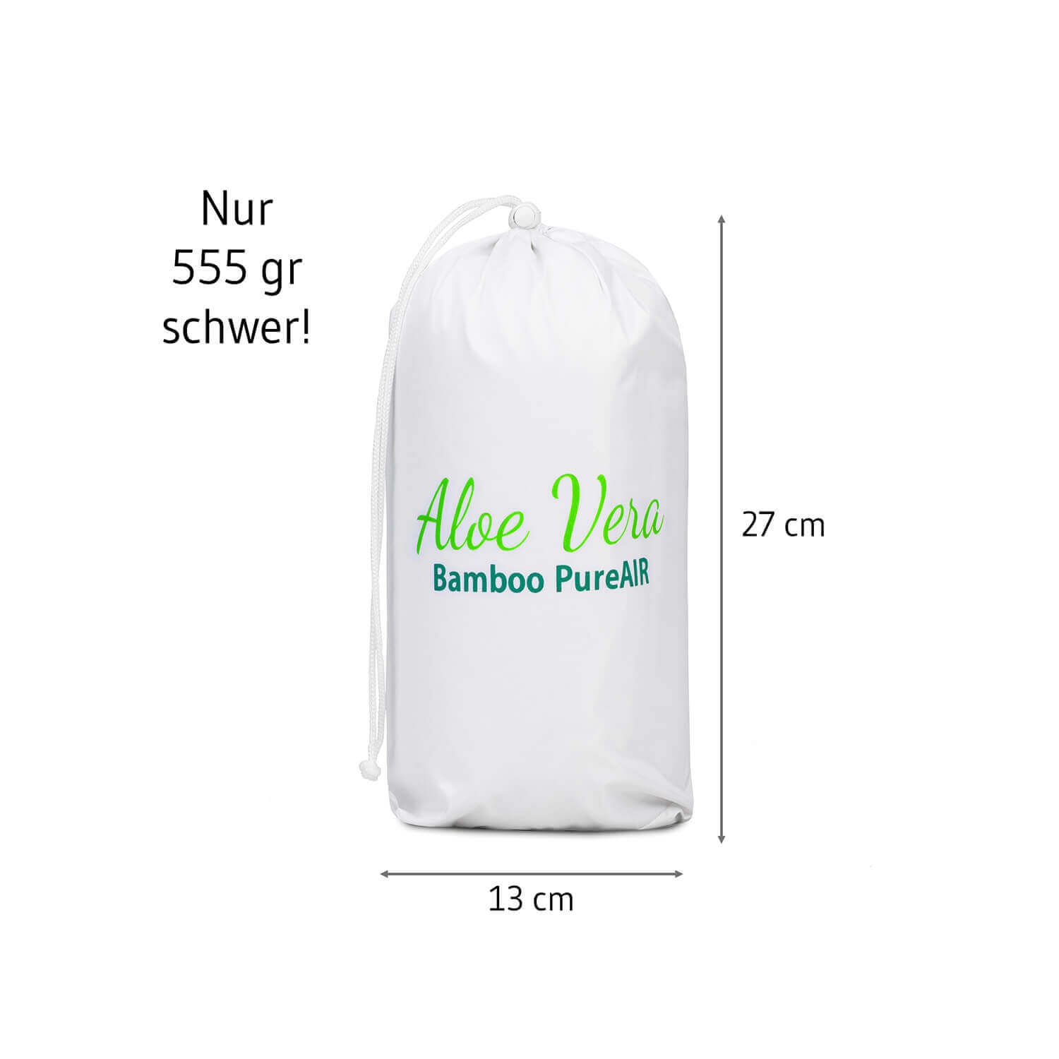 Reisekissen VOLAR Aloe Vera, ergonomisches Nackenkissen für unterwegs aus Visco-Schaum mit Aloe Vera BezugThermo-Bezug, 40 x 25 cm - Third of Life