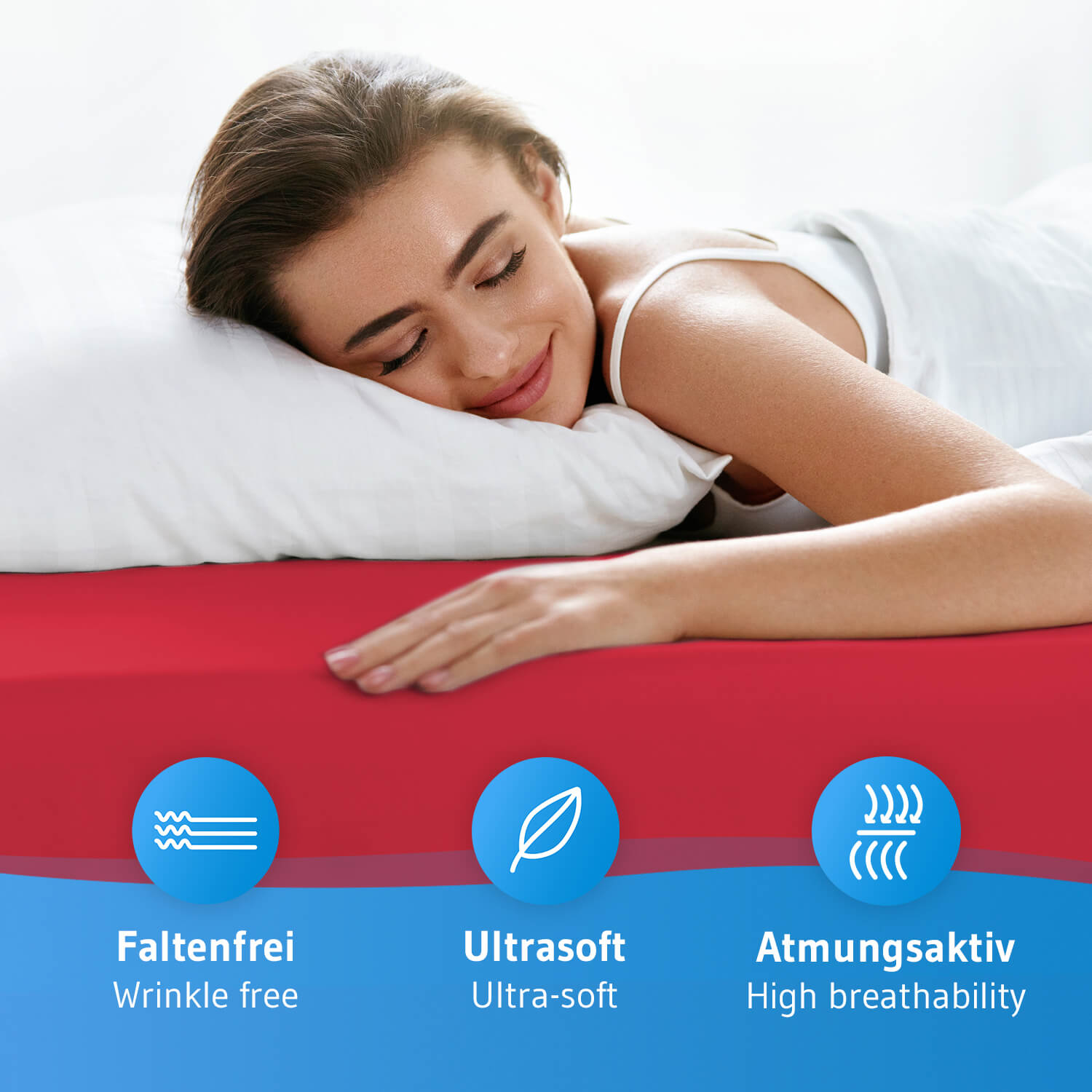 Kindergrößen: Spannbettlaken mit Elasthan BENE faltenfrei und bügelfrei, supersoft und atmungsaktiv - Third of Life