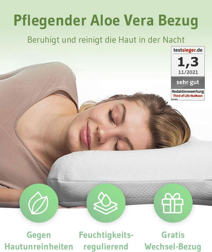 Grote Aloë Vera Orthopedisch Kussen - Antibacterieel Grote Aloë Vera Orthopedisch Kussen - Antibacterieel