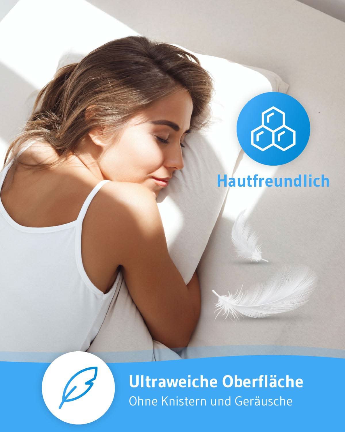 Nachhaltige Molton Matratzenauflage ERIKA mit 100% zertifizierter Bio-Baumwolle - Third of Life