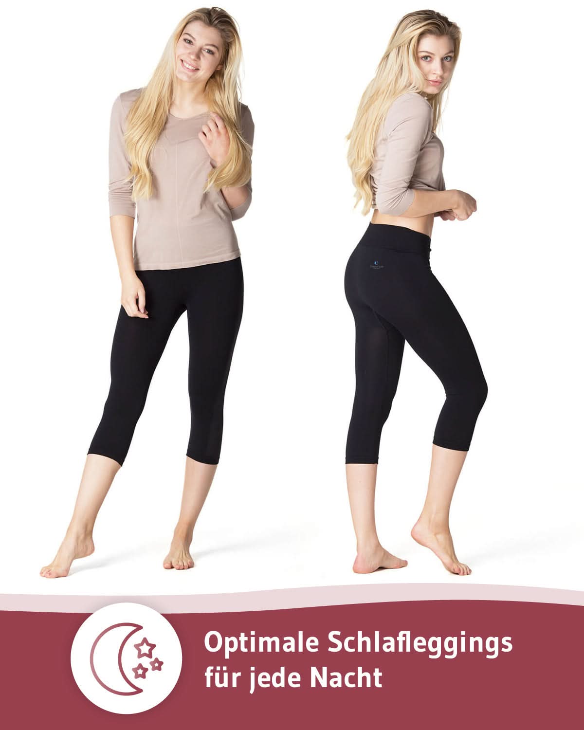 ALHENA Schlafleggings Caprihose Anti Cellulite Damen - Third of Life