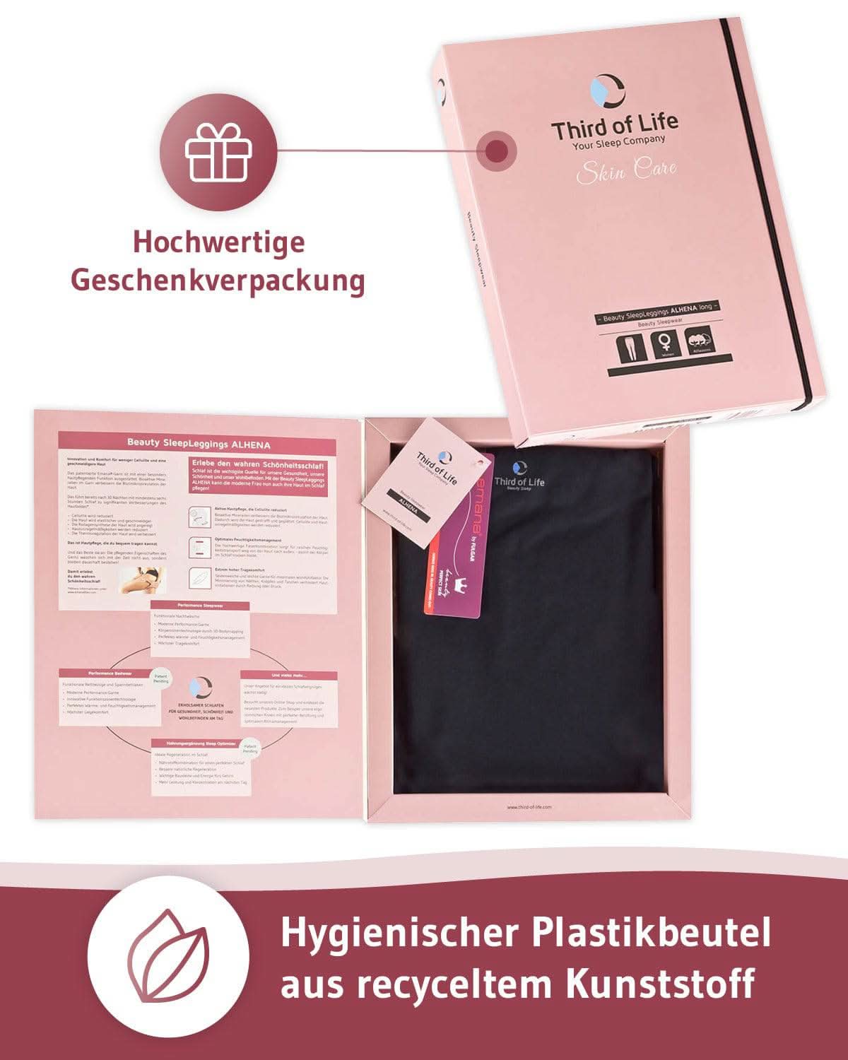ALHENA Schlafleggings Caprihose Anti Cellulite Damen - Third of Life