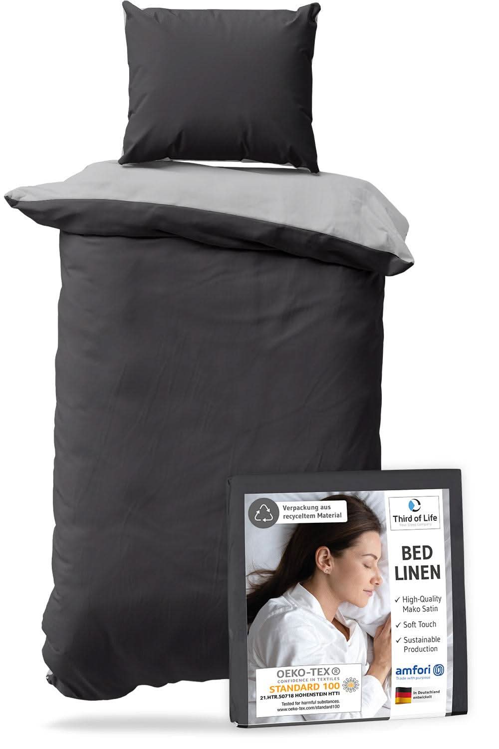 Mako-Satin Bettwäsche ELLA - 100% Baumwolle - STANDARD 100 by OEKO-TEX® – warm & flauschig - Third of Life