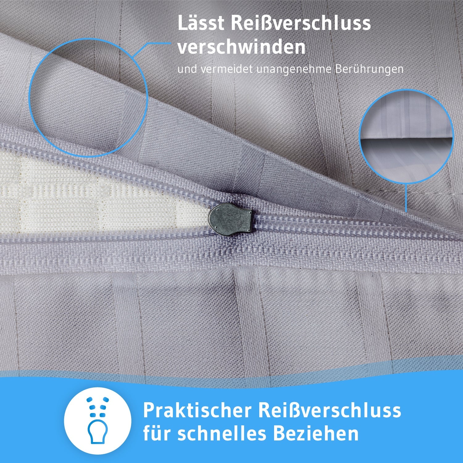 Mako-Satin Bettwäsche ELLA - 100% Baumwolle - STANDARD 100 by OEKO-TEX® – warm & flauschig - Third of Life