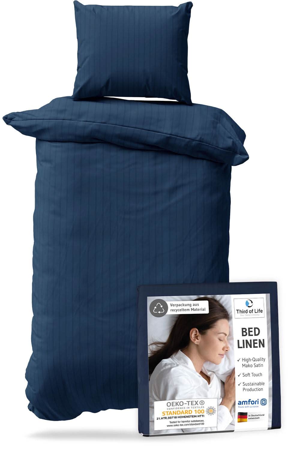 Mako-Satin Bettwäsche ELLA - 100% Baumwolle - STANDARD 100 by OEKO-TEX® – warm & flauschig - Third of Life