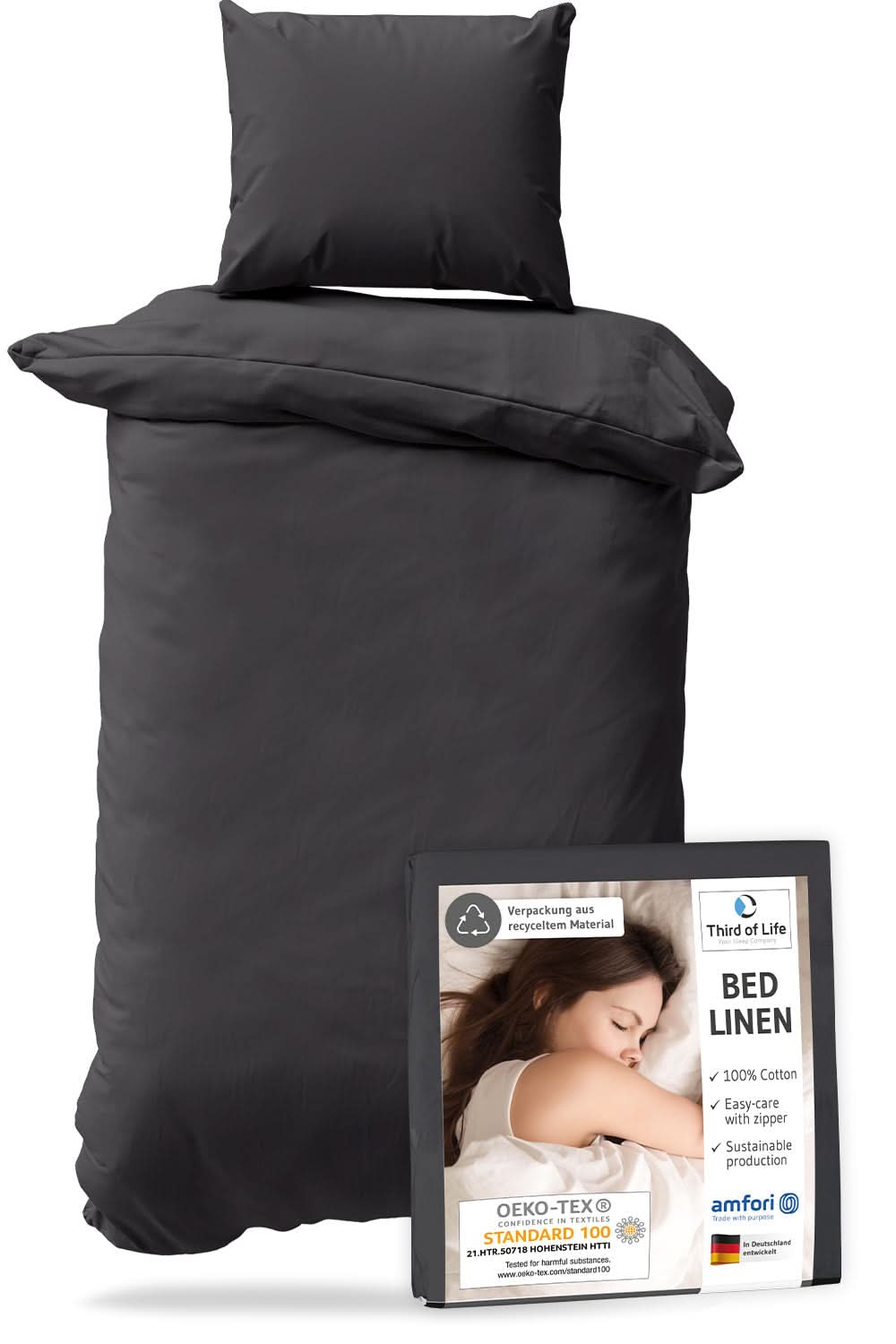 Renforce Bettwäsche NINO - 100% Baumwolle - STANDARD 100 by OEKO-TEX® – leicht & luftig - Third of Life