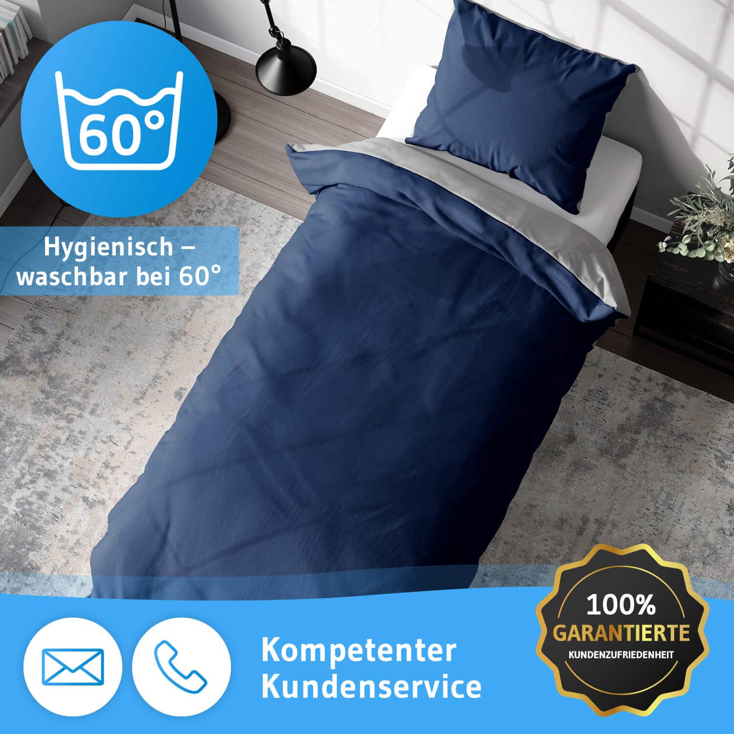 Renforce Bettwäsche NINO - 100% Baumwolle - STANDARD 100 by OEKO-TEX® – leicht & luftig - Third of Life