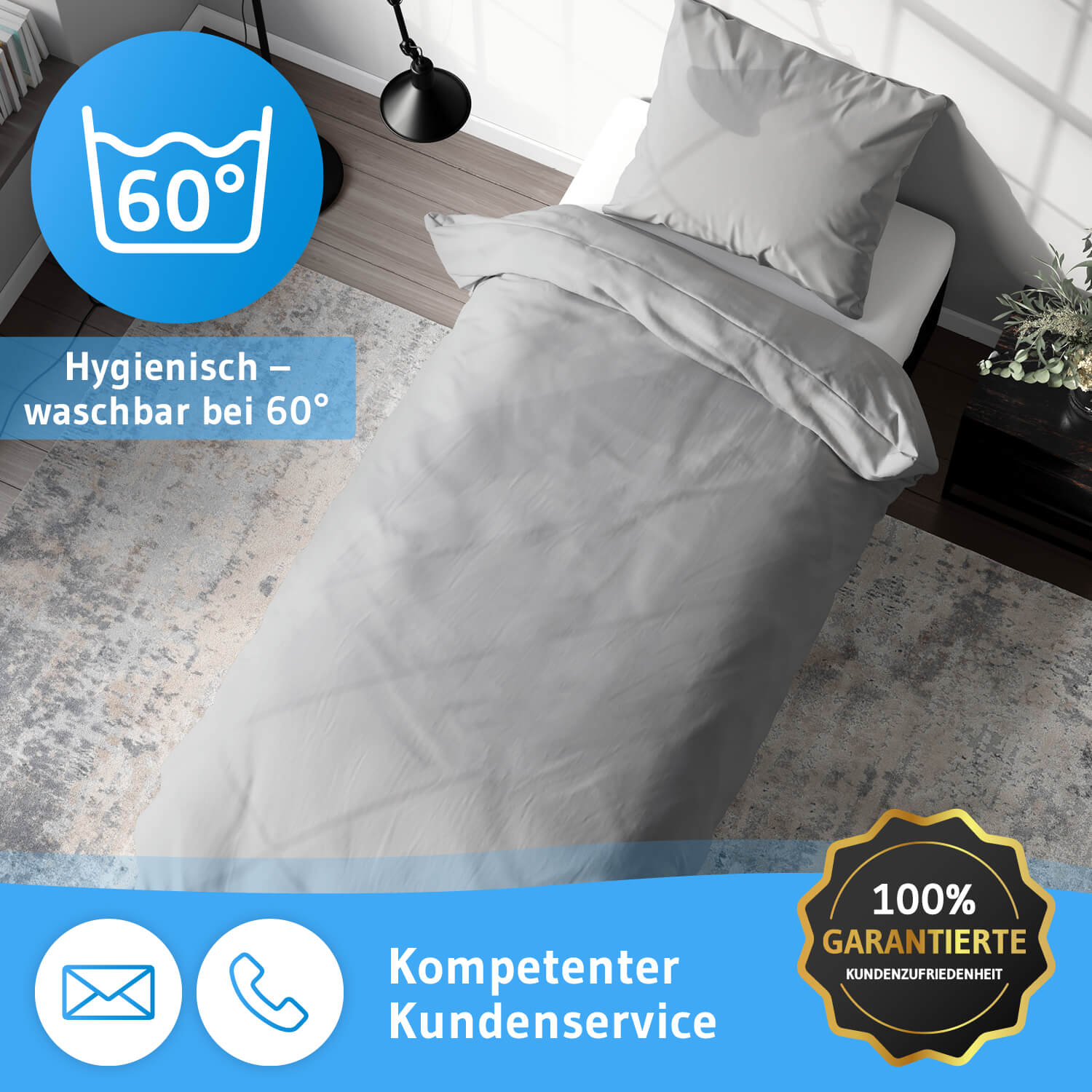 Renforce Bettwäsche NINO - 100% Baumwolle - STANDARD 100 by OEKO-TEX® – leicht & luftig - Third of Life