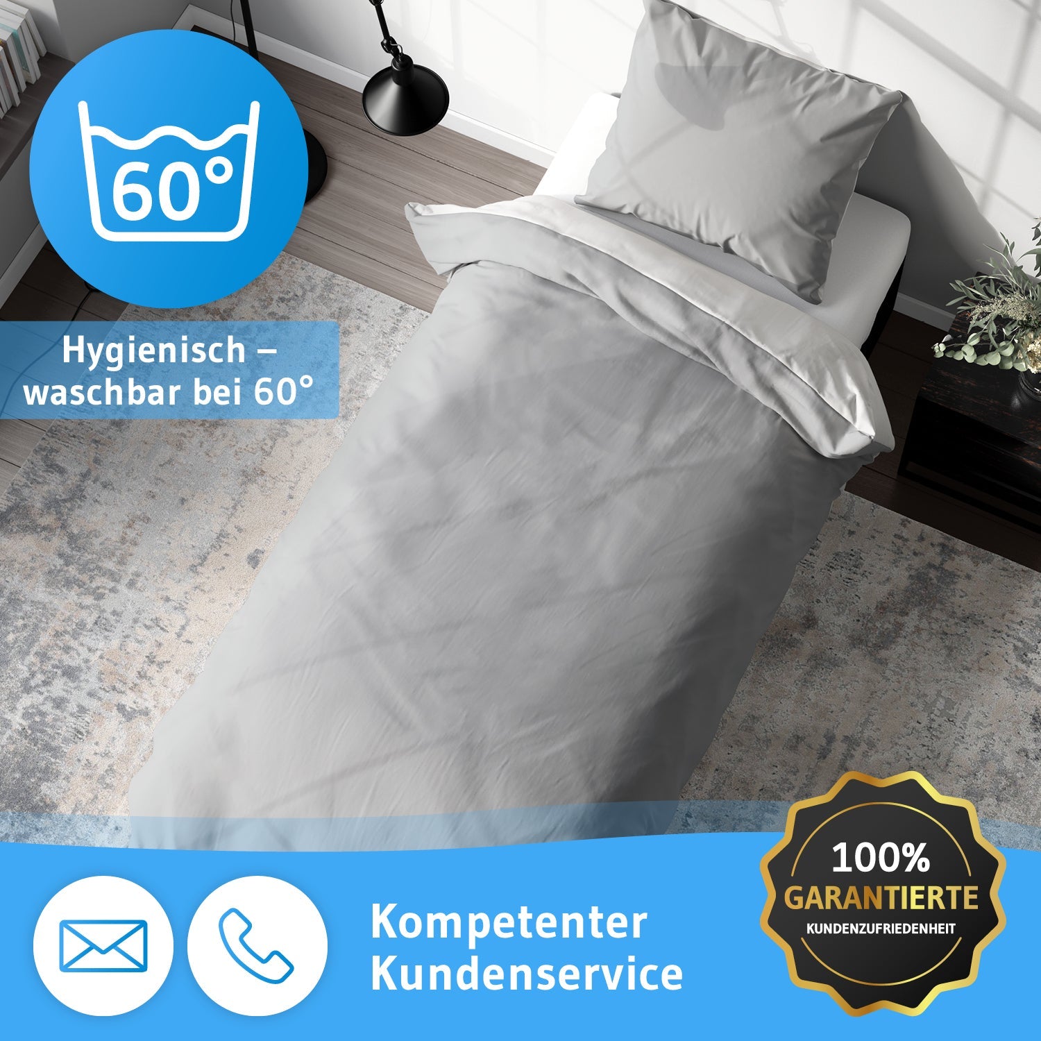 Renforce Bettwäsche NINO - 100% Baumwolle - STANDARD 100 by OEKO-TEX® – leicht & luftig - Third of Life