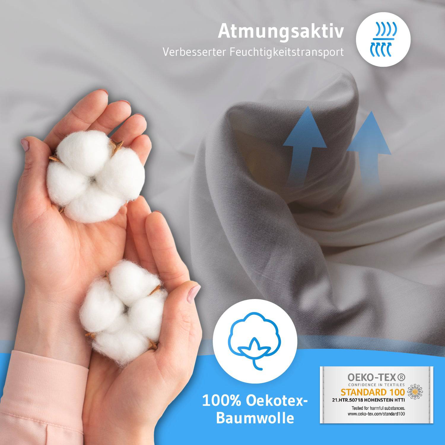 Renforce Bettwäsche NINO - 100% Baumwolle - STANDARD 100 by OEKO-TEX® – leicht & luftig - Third of Life