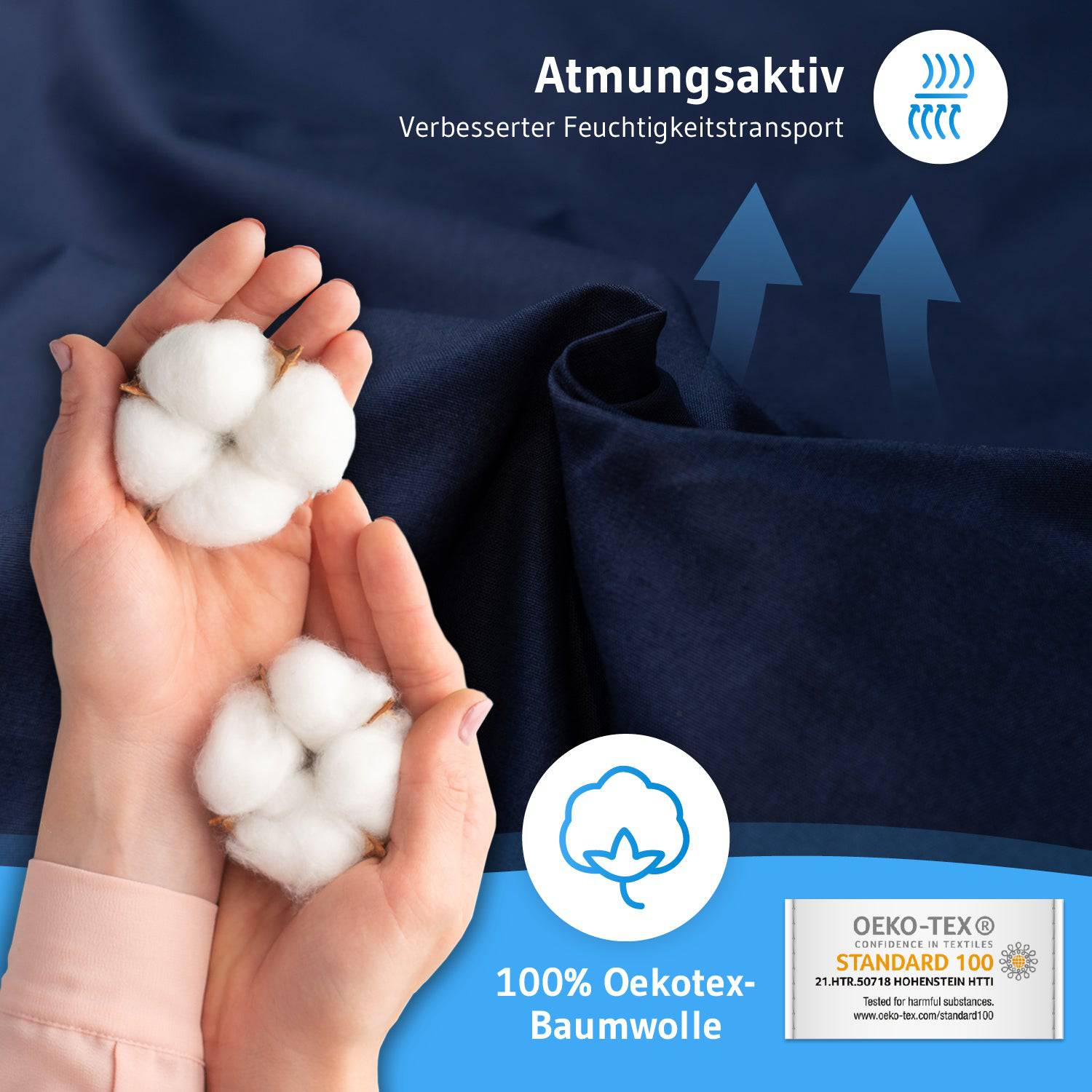 Renforce Bettwäsche NINO - 100% Baumwolle - STANDARD 100 by OEKO-TEX® – leicht & luftig - Third of Life
