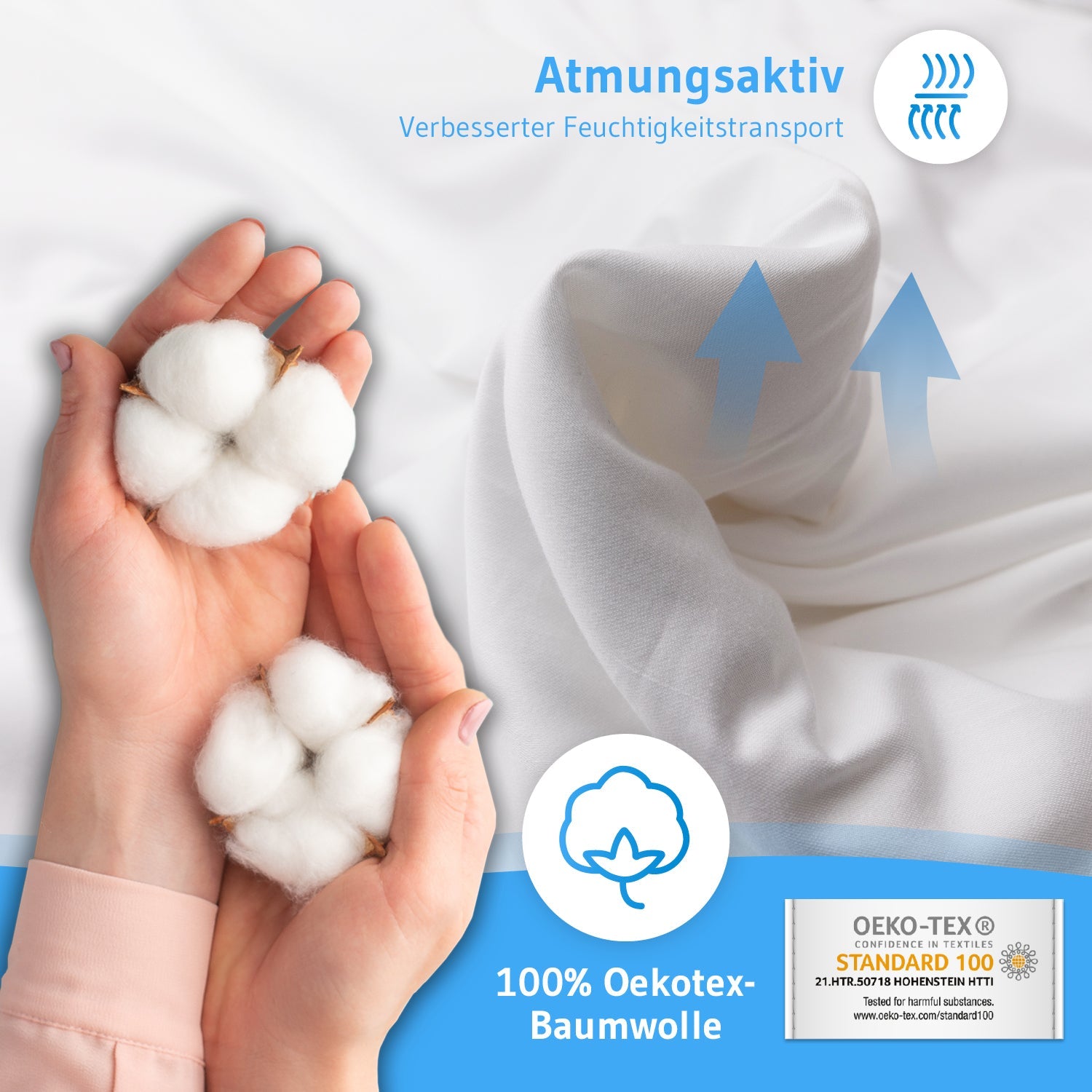 Renforce Bettwäsche NINO - 100% Baumwolle - STANDARD 100 by OEKO-TEX® – leicht & luftig - Third of Life