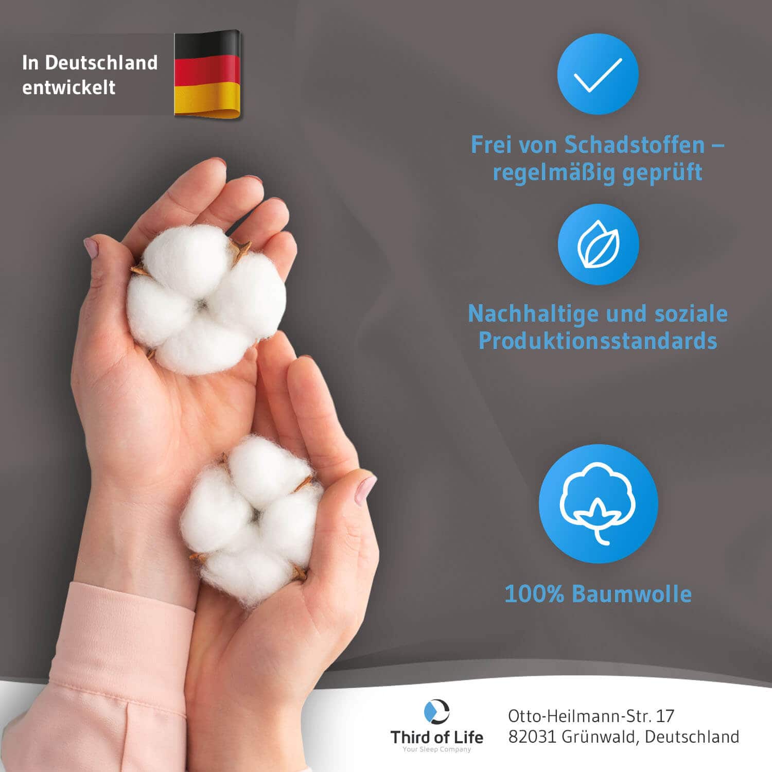 Kindergrößen: Jersey-Spannbettlaken aus 100 % Baumwolle ALBA,supersoft und atmungsaktiv, fusselfrei - Third of Life