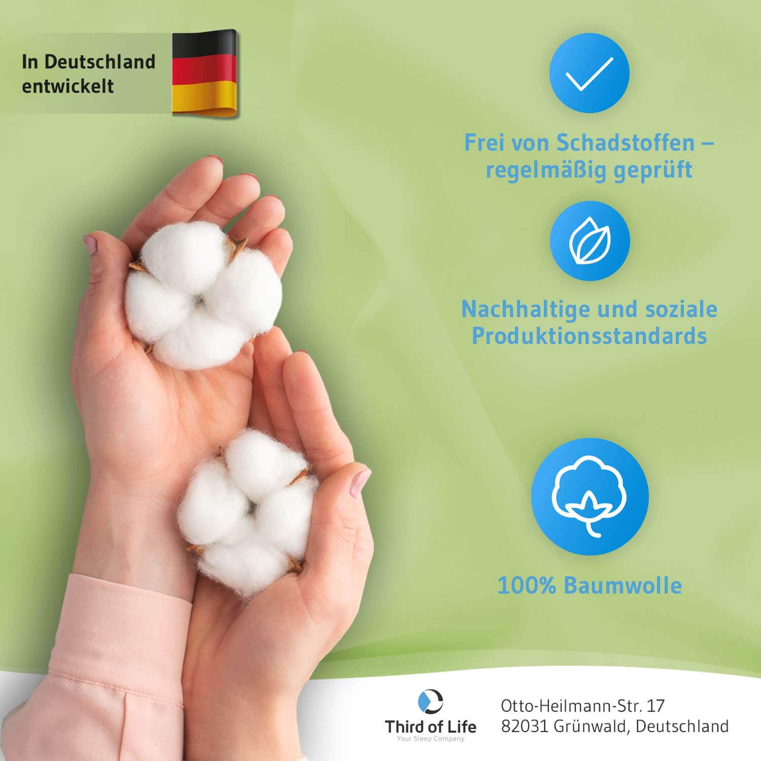 Kindergrößen: Jersey-Spannbettlaken aus 100 % Baumwolle ALBA,supersoft und atmungsaktiv, fusselfrei - Third of Life