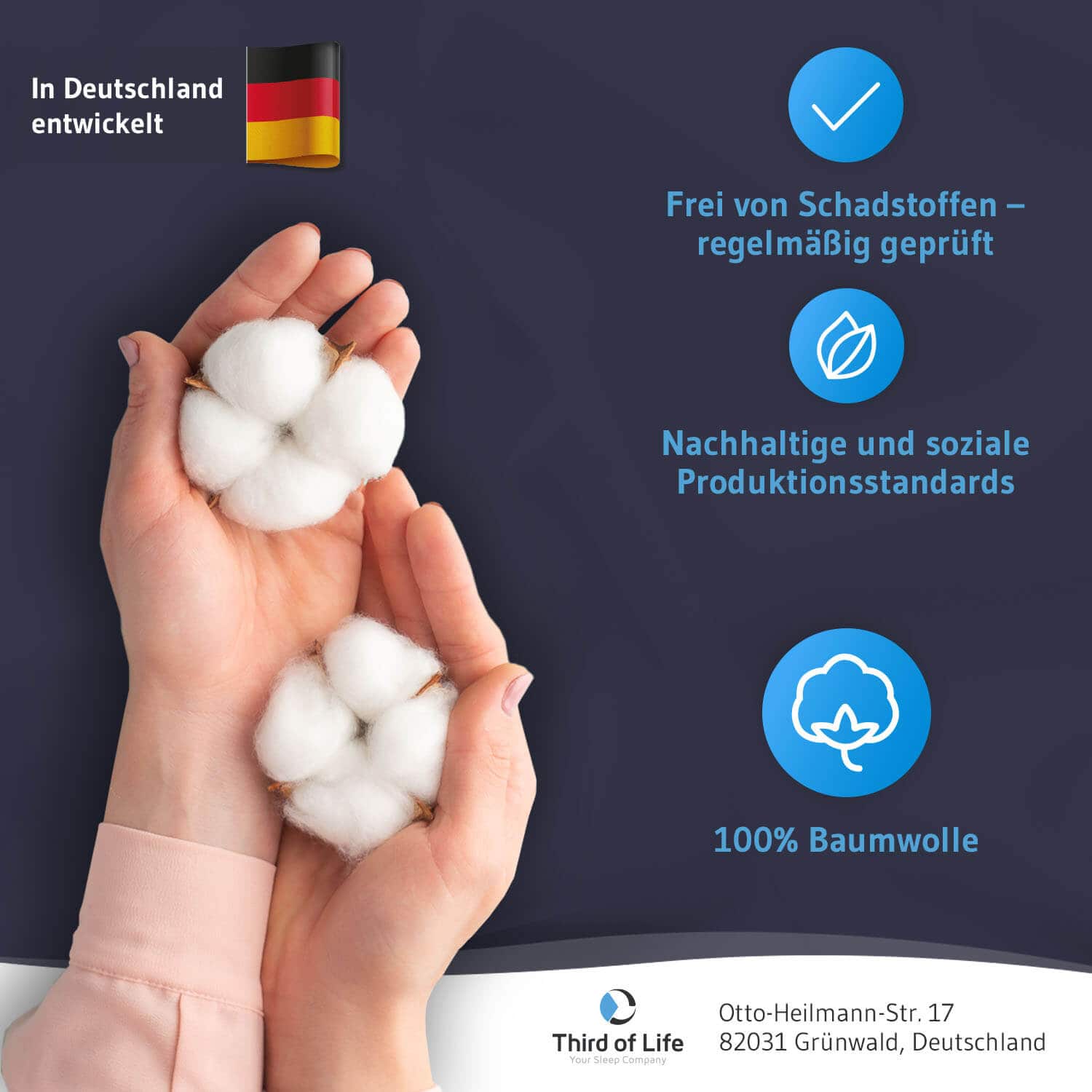 Kindergrößen: Jersey-Spannbettlaken aus 100 % Baumwolle ALBA,supersoft und atmungsaktiv, fusselfrei - Third of Life