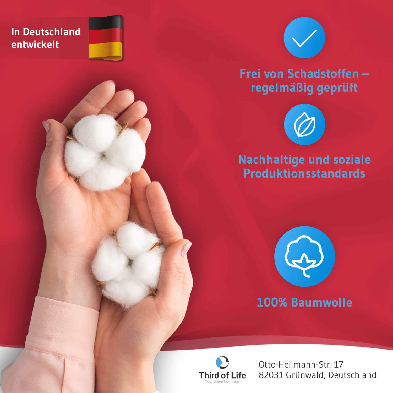 Kindergrößen: Jersey-Spannbettlaken aus 100 % Baumwolle ALBA,supersoft und atmungsaktiv, fusselfrei - Third of Life