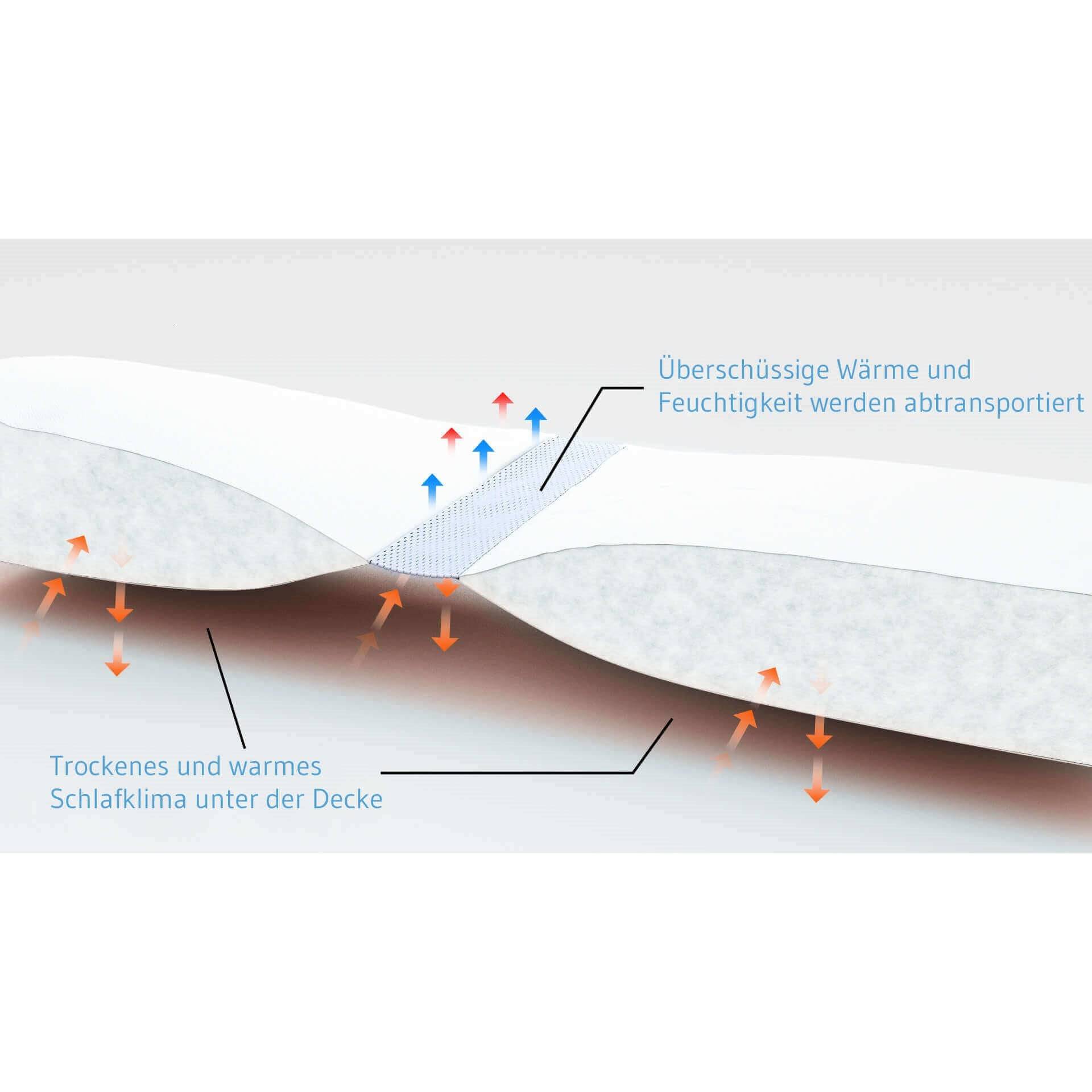 AERO ActiveClima Ganzjahresdecke mit innovativer VentiFill®-Technologie, einlagig (Mono-Decke) - Third of Life